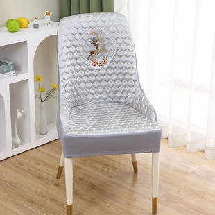 椅垫靠背弹力一体全包通用椅套轻奢弧形椅子加厚防滑凳子套罩家用