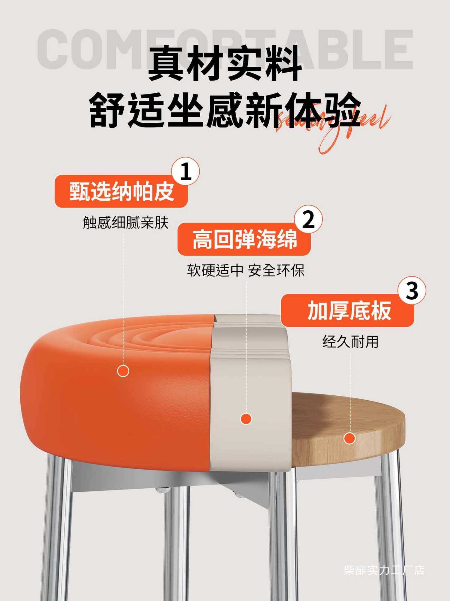 高脚凳子吧台椅商用铁艺圆凳子酒吧椅前台收银高凳子厨房岛台吧凳