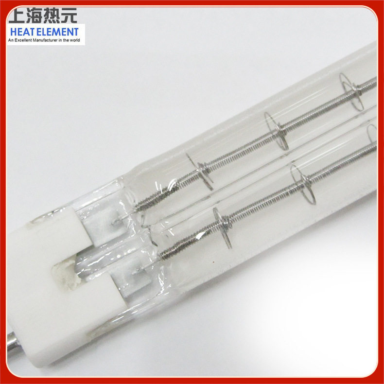 半镀白双孔短波卤素红外加热管