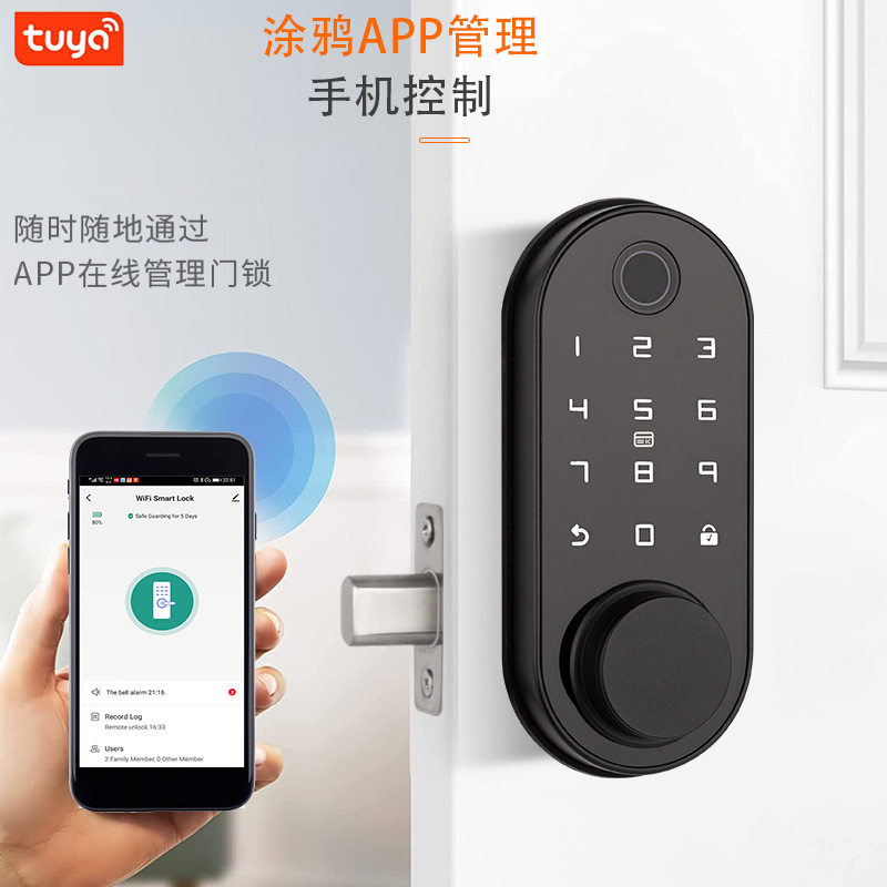 涂鸦锌合金APP管理智能门锁