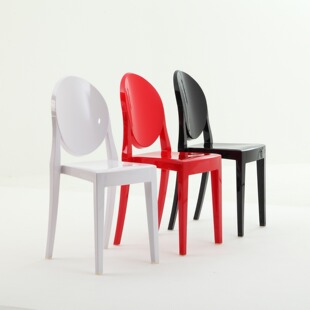 透明椅子北欧简约亚克力塑料水晶椅酒店网红化妆幽灵椅魔鬼椅餐椅