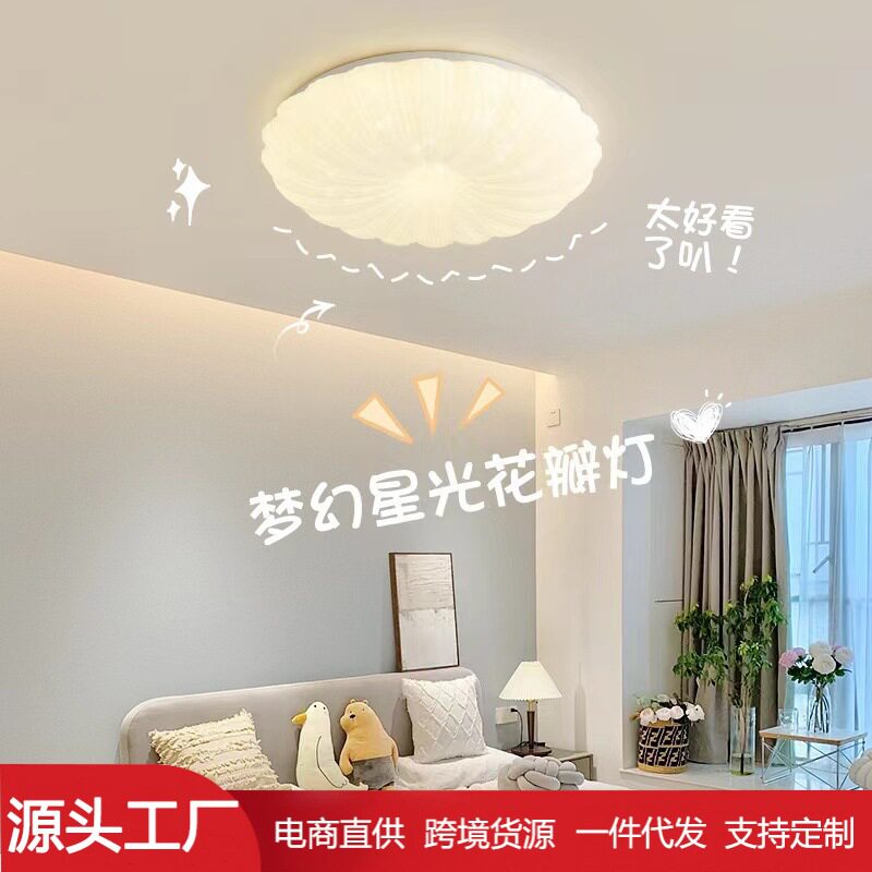 贝壳灯吸顶灯简约现代南瓜法式led客厅阳台新款意式极简卧室主灯