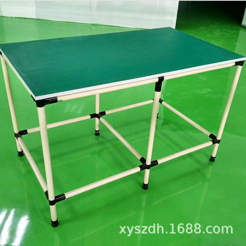 铁材复合管工作台操作桌精益管作业台快递打包台平面桌防静电组合