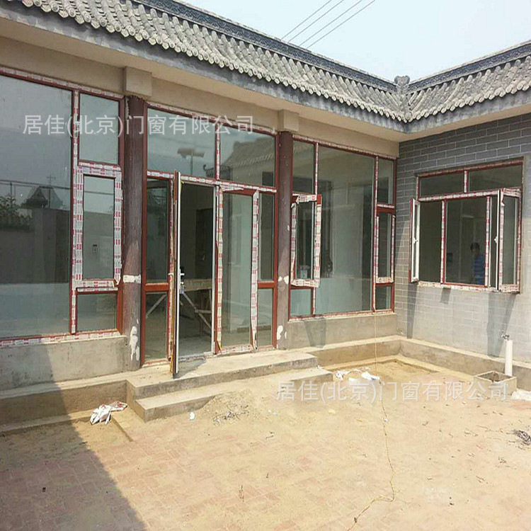 断桥铝门窗烤漆落地窗隔音隔热钢化玻璃铝合金窗系统窗隔音隔热