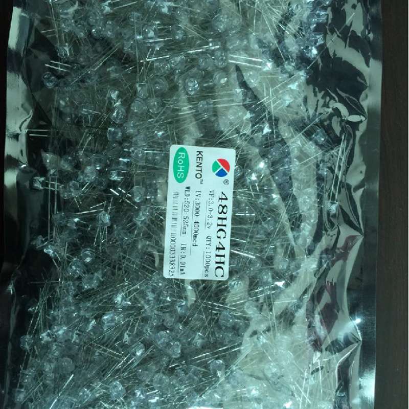 供应f5草帽灯珠 LED 白发翠绿 超高亮长脚 发光二极管