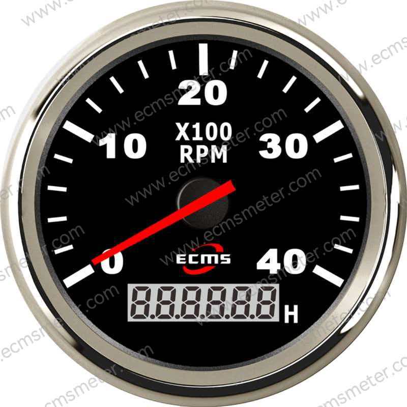 ECCΦ52mm螺纹直插指针式4000RPM转速表游艇摩托车农机发动机通用