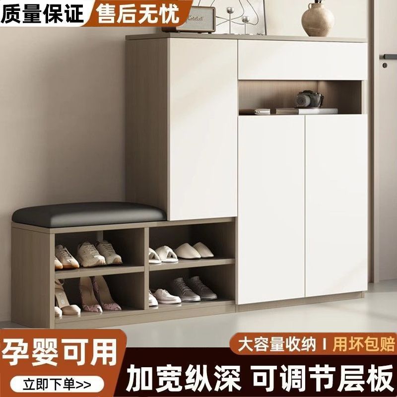 轻奢入户鞋柜家用门口现代简约进门玄关柜门外楼道防尘储物走廊