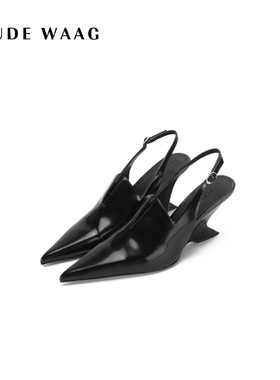 OUDE WAAG 25春夏 精致质感羊皮刀锋尖头女式高跟鞋