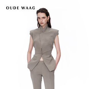优雅摩登磨砂肌理坎肩收腰垂坠西装 25秋冬新款 WAAG OUDE