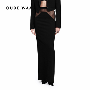 优雅性感精裁拼接半身裙 26春夏新款 OUDE WAAG