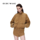26早春新款 OUDE WAAG 独特摩登质感洗水丝绒廓形夹克