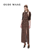 复古画报泼墨衬衫 格纹连衣裙 WAAG 25早秋新款 王玉雯同款 OUDE