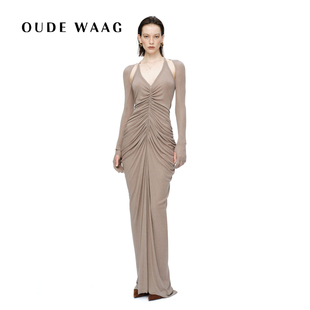 亲肤露肩线条感美狄亚度假连衣裙 25秋冬新款 OUDE WAAG