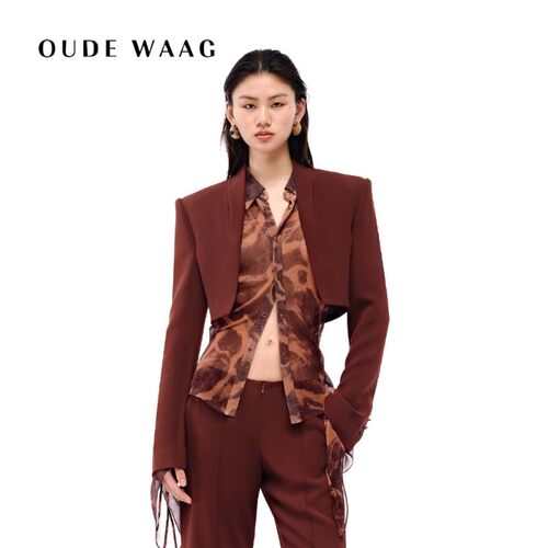 OUDE WAAG 25秋冬新款 高级质感简洁蒂尔达精裁短西装