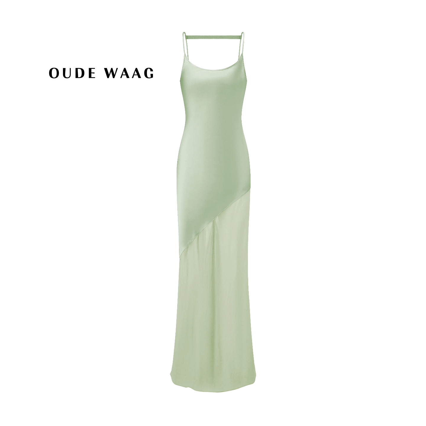 OUDE WAAG 优雅真丝无袖拼接吊带连衣裙 定制款斗篷