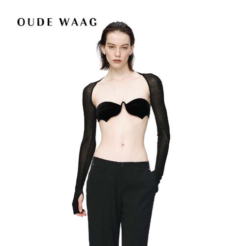 OUDE WAAG 25秋冬新款 精致优雅曲线螺纹针织袖套