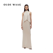 高级质感简约垂坠优雅高领露背女装 OUDE WAAG 连衣裙