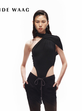 OUDE WAAG  优雅设计感勾勒曲线绕脖女装连体衣