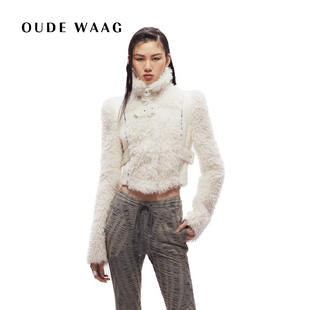 短夹克 亲肤高级感毛绒拼接女装 OUDE WAAG