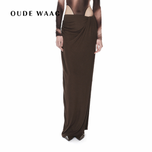 优雅随性气质不对称垂坠女装 25春夏 半裙 WAAG OUDE