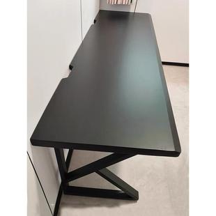 实木双人台式电脑桌两人并排电竞桌书桌情侣工作台家用卧室办公桌