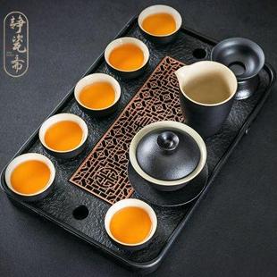 简约家用客厅轻奢现代整套懒人自动泡茶壶茶杯 小茶盘功夫茶具套装