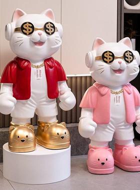 带来财富和宝藏猫2025新的客厅装饰落地灯豪华家庭入口搬家新家开