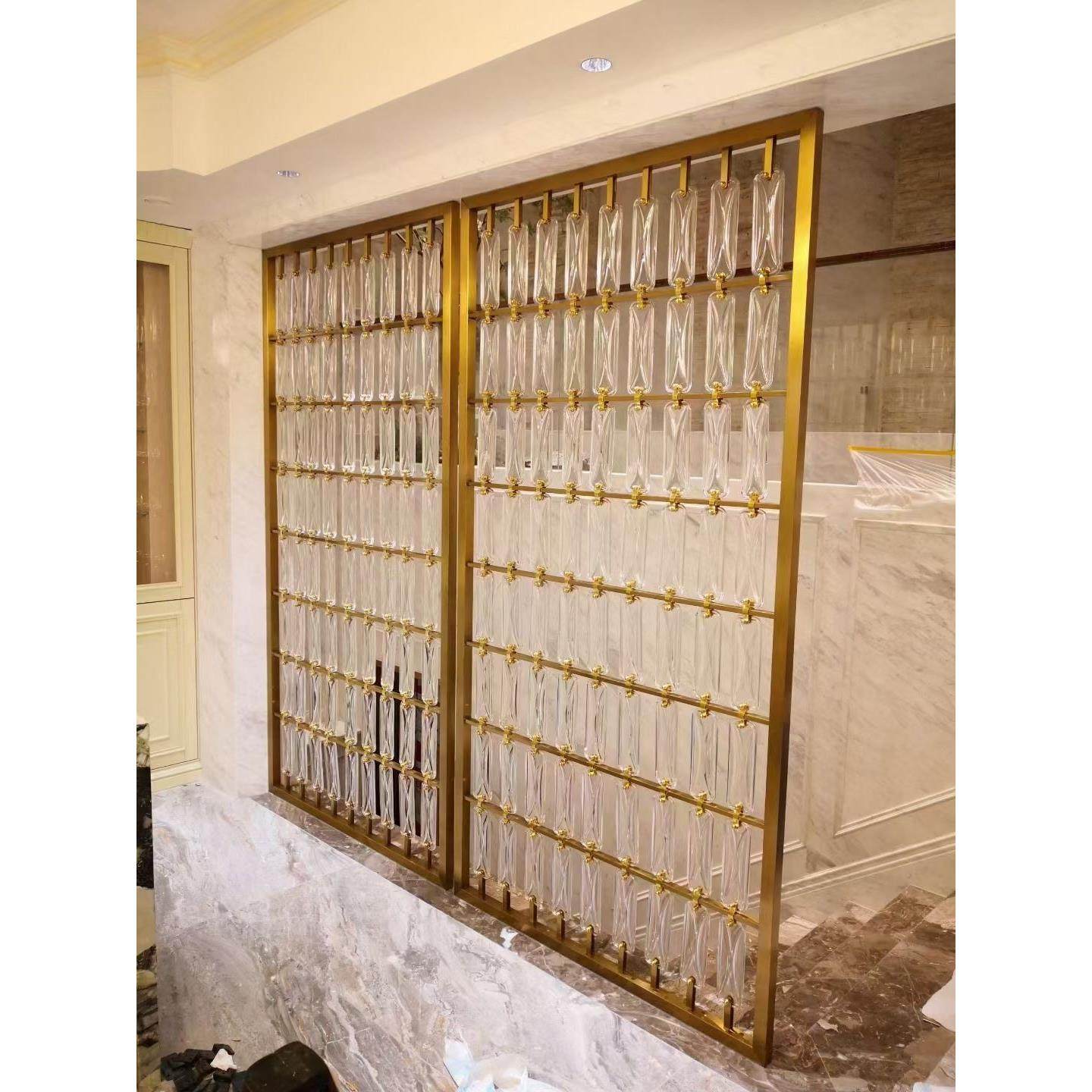 不锈钢热熔水晶玻璃屏风金属夹丝玻璃卡座大堂艺术餐厅隔断定制,基础建材,屏风,淘宝优惠券,粉丝福利购,淘宝优惠卷