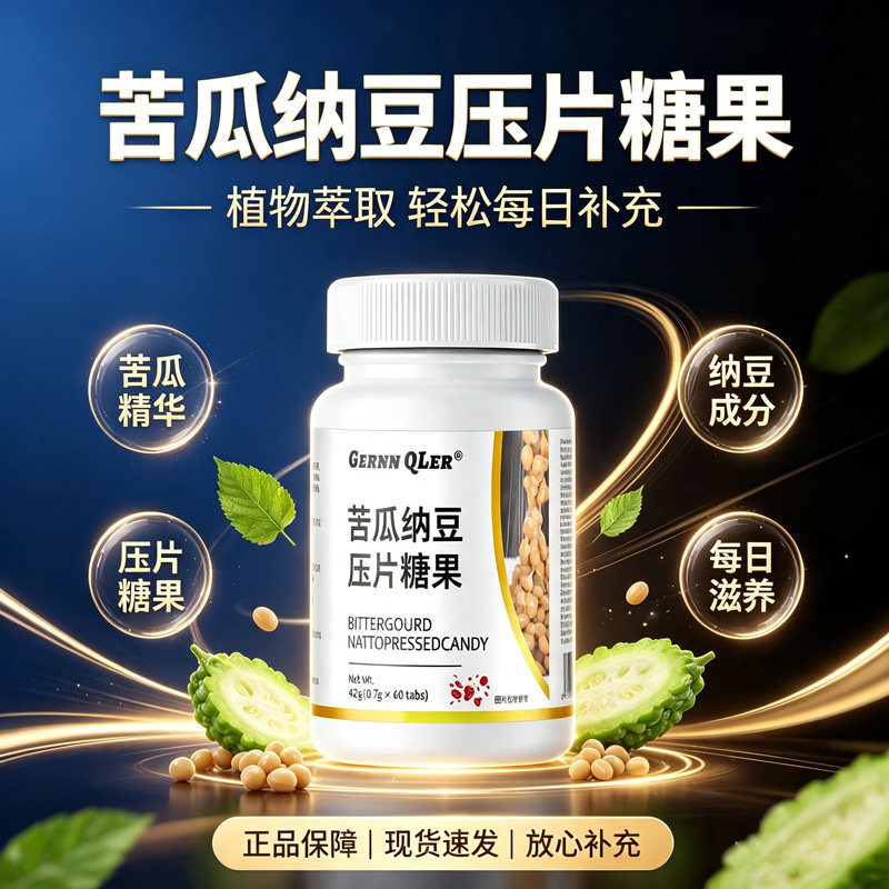 美国品牌苦瓜纳豆激酶胶囊中老年呵护心脑血管保健正品官方旗舰店