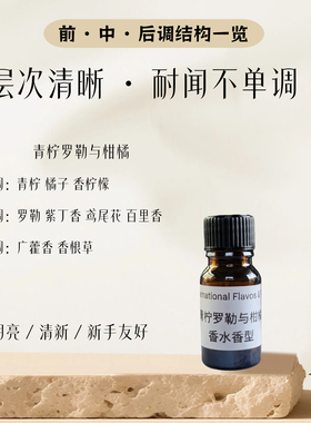 IFF青柠罗勒与柑橘香水香精样板车载蜡烛无火香薰酒店民宿扩香