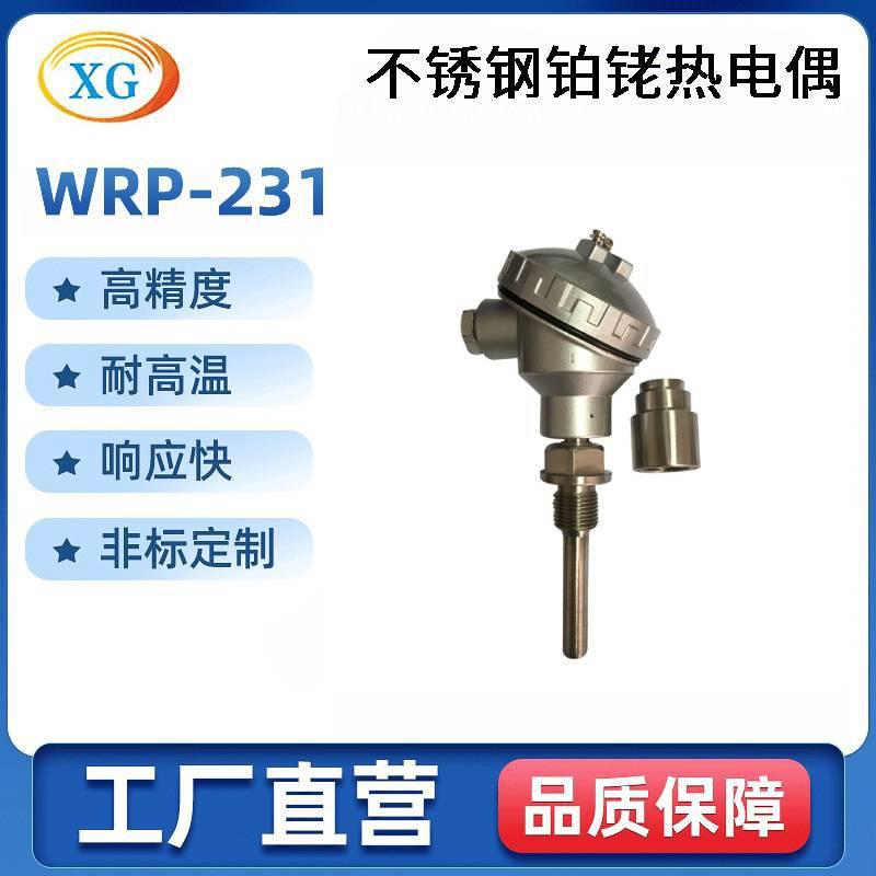 耐磨固定式铂热电偶WRP-231系列套管式铂铑热电偶厂家