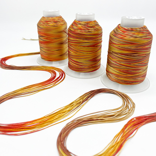 2026新款积土成金段染线手工编织股线本命年手绳项链渐变色编绳线