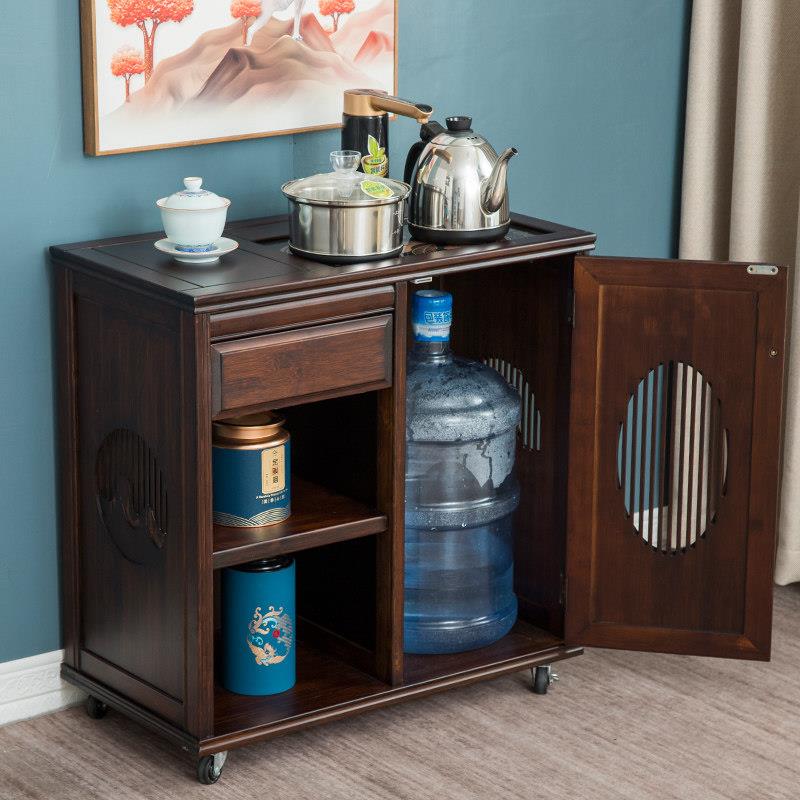 茶柜边柜新中式烧茶柜架泡茶台烧水壶一体茶水柜置物架小型茶车