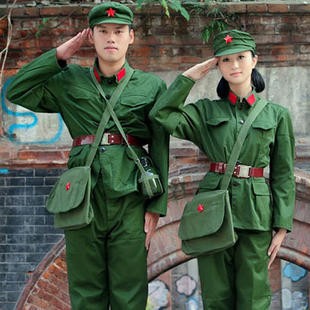 新品红军表演服65式芳华同款电影解放军衣服舞台演出服装绿色舞蹈