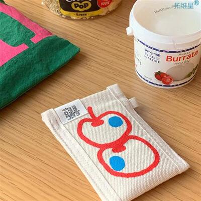极速Japanese Style Canvas Business Bank ID Card Holder Doubl