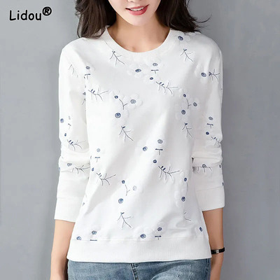 极速Fashion Causal Korean Comfortable nd All-match O-neck Lo