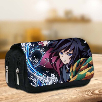 极速1Pcs Anime Demon Slayer Kimetsu No Yaiba Pencil Case Zip