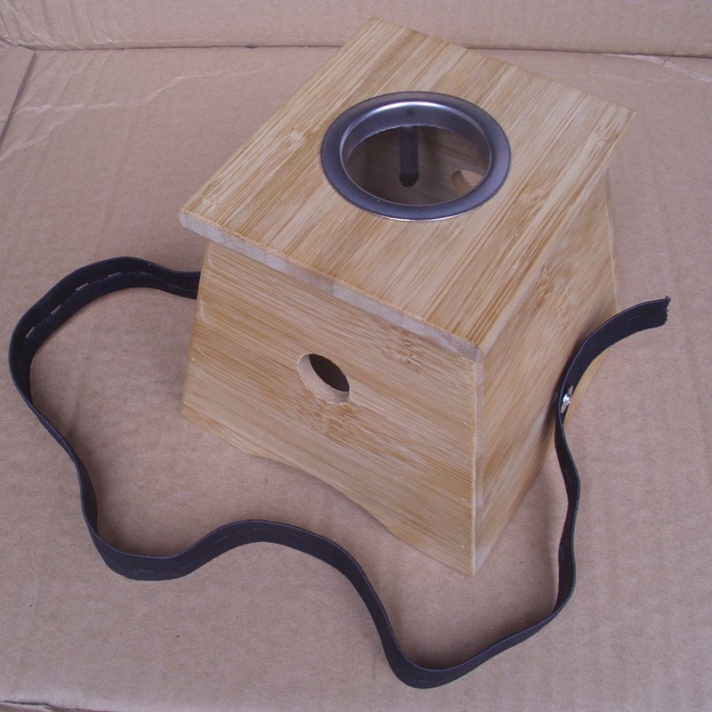 3cm大孔艾灸盒大号单双孔粗艾条盒竹制温灸器4厘米雷火灸艾条器具