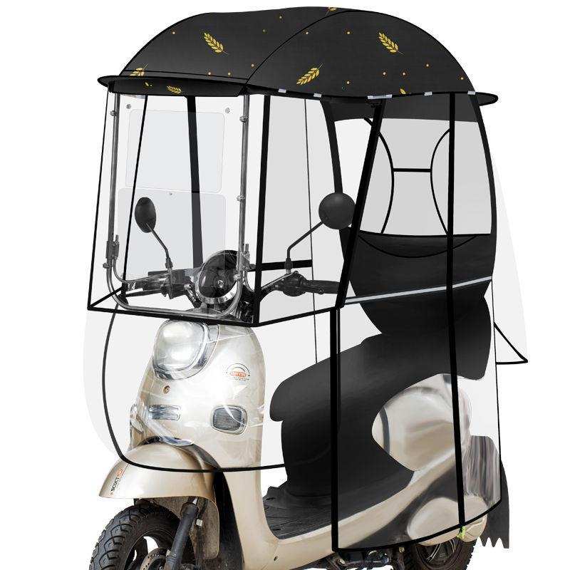 电动车可收缩雨棚折叠车棚篷遮阳伞可收顶棚新款电瓶车可拆卸方便