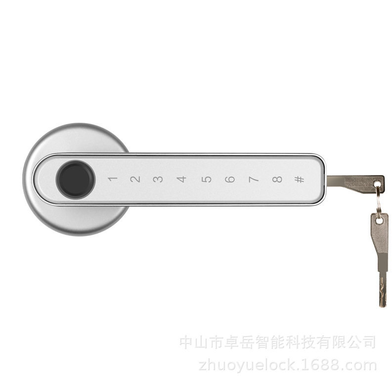 指纹锁分体室内木门房门卧室球形办公室门锁智能厂家批发电子锁