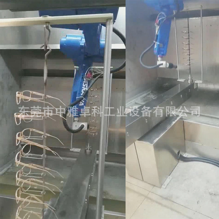 眼镜架自动喷涂线设备眼镜框自动旋转工作台机器人喷涂