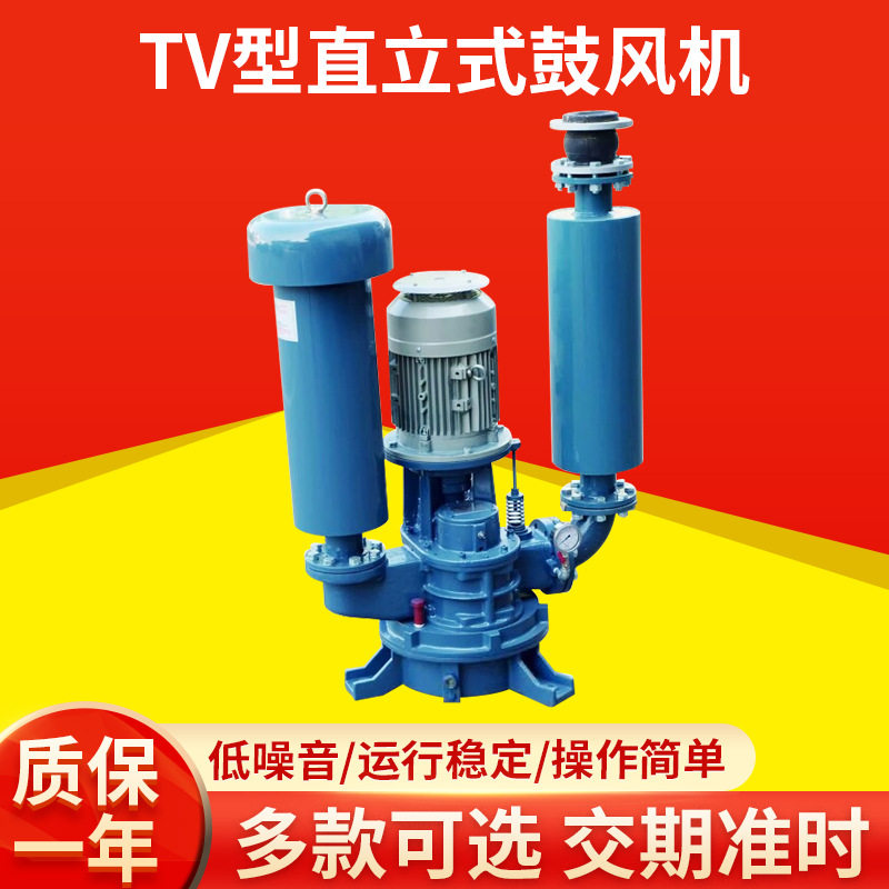 春鼎TV型直立式罗茨鼓风机低噪音寿命长养殖增氧曝气管道风机批发