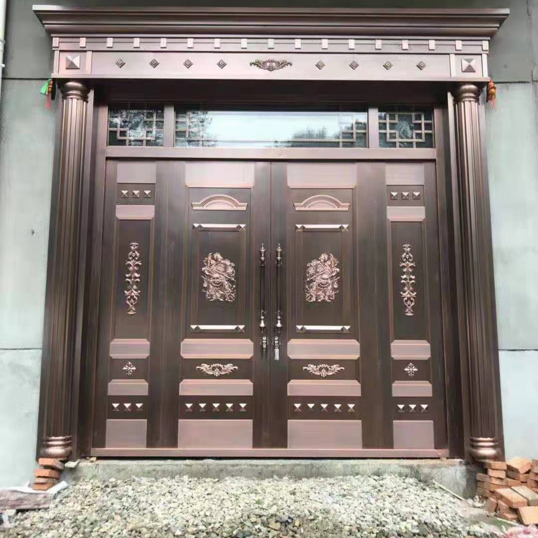 江西抚州上饶别墅入户铜门批发