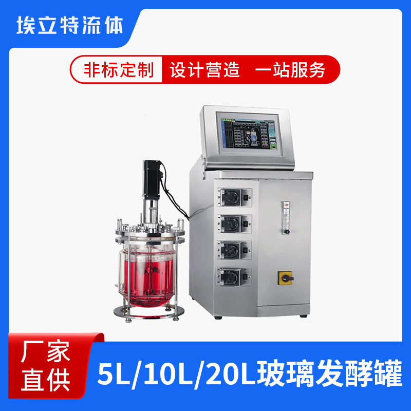 5L/10L/20L玻璃发酵罐 厌氧、食品级发酵罐