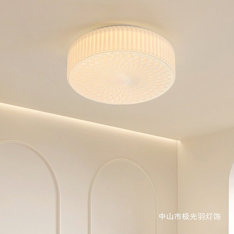中古奶油风法式复古艺术玻璃吸顶