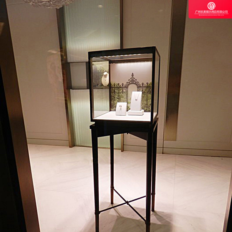 定制精品珠宝玻璃展柜银饰珠宝柜台不锈钢电镀玉器展示柜厂家直销