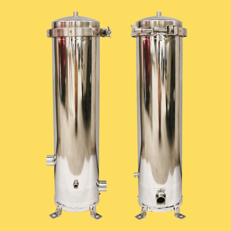 20寸3芯304不锈钢过滤器工业净水设备预处理前置保安过滤器供应