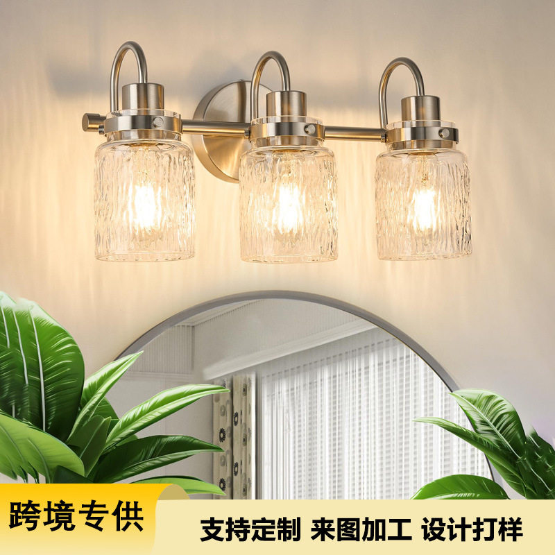 跨境出口壁灯卧室美式工业风卫生间浴室镜前灯酒店装饰镜柜灯批发