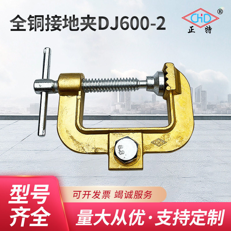 厂家供应重型全铜接地夹DJ600-2型地线夹电焊机接地钳地线夹子