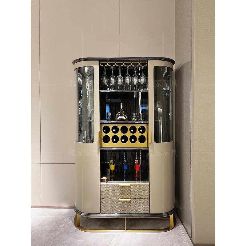意式轻奢设计师玄关酒柜